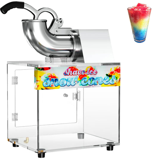 RUDCXDY 48L Snow Cone Machine, 500LB/H Commercial Shaved Ice Machine for Snow Cones, 300W Electric Fluffy Snow Cone Maker for Party, Suitable for Party Activities, Family Gatherings, Sale