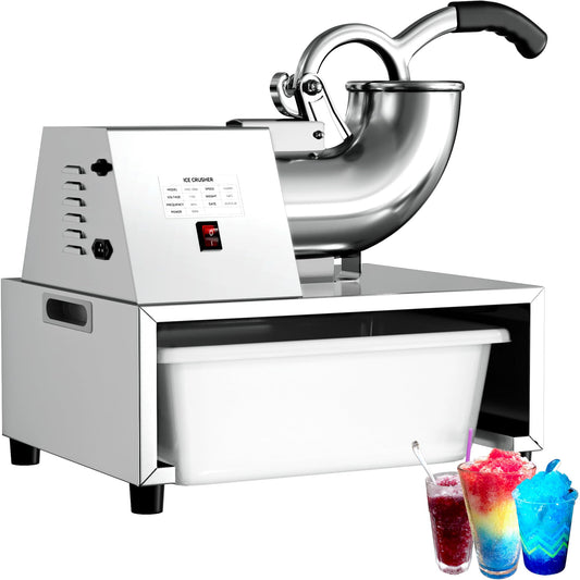 RUDCXDY Snow Cone Machine Shaved Ice, 500LB/H Commercial Ice Crusher Shaved Ice Machine Fluffy, 300W Industrial Commercial Big Ice Shaving Machine for Snow Cones for Home Party