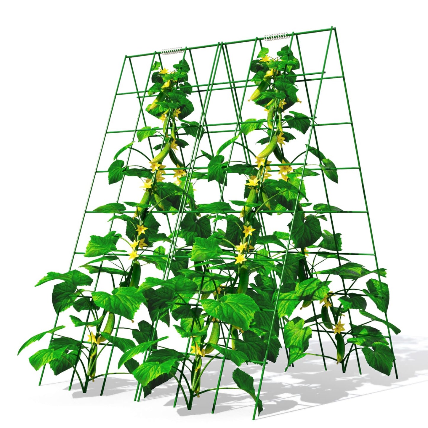 RUDCXDY Cucumber Trellis Garden Trellis for Vegetables,34" W X 48" A-Frame Garden Trellis for Climbing Plant Outdoors,Metal Raised Garden Bed with Trellis Plant Support Clips for Vegetable Flower